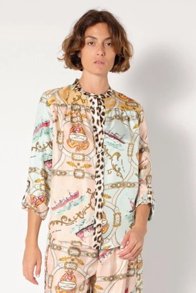 Formal Blouse Jeanne Mix Attachment Rose