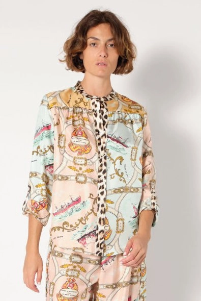 Formal Blouse Jeanne Mix Attachment Rose