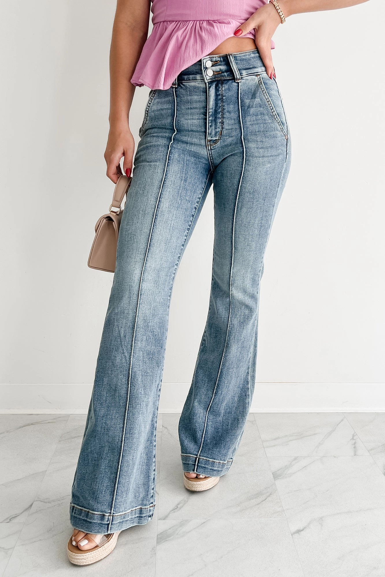 Cozy Look Mae High Rise Judy Blue Flare Jeans (Medium)