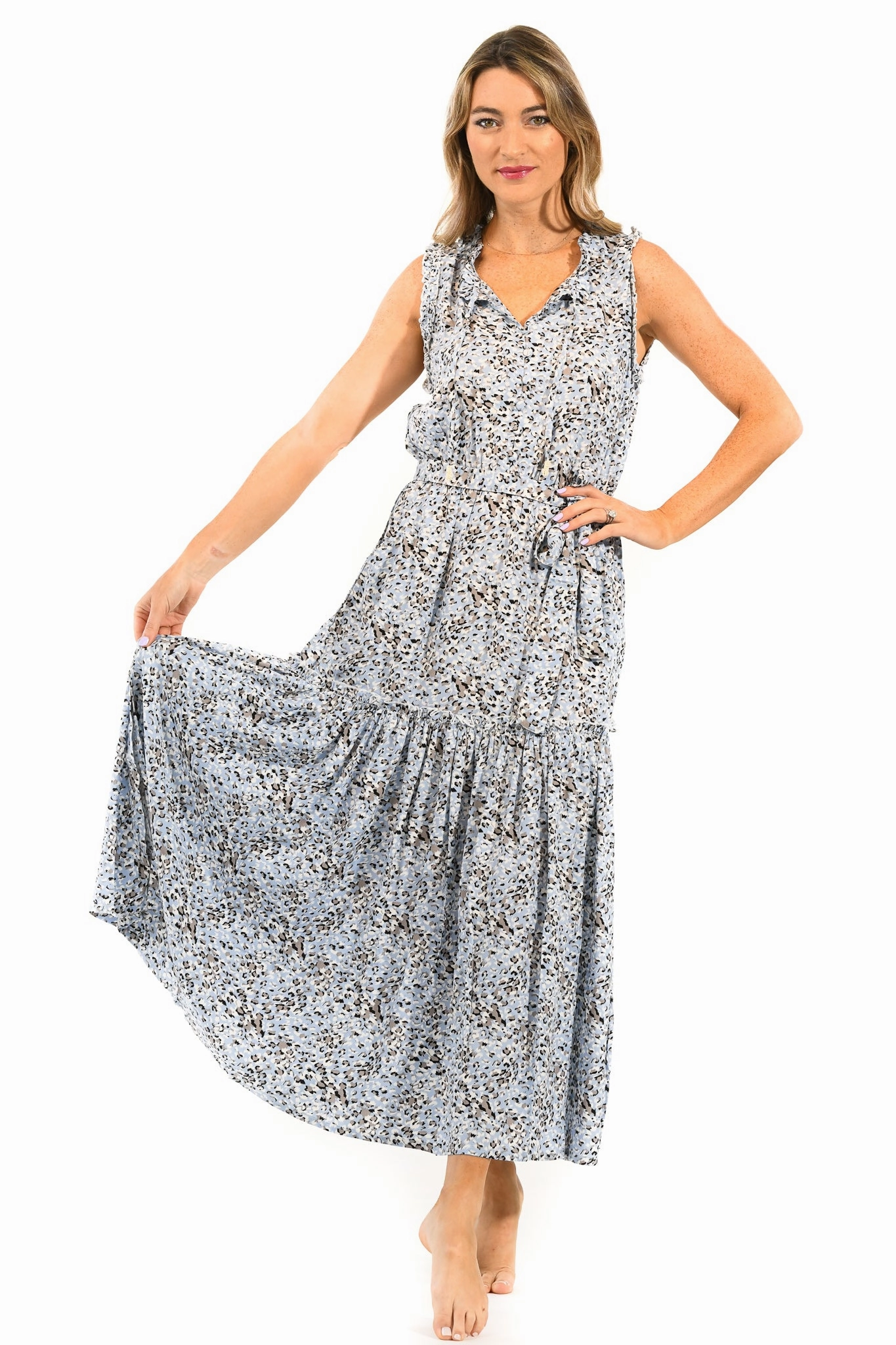 Fluid movement Alexis Dress / Snow Leopard