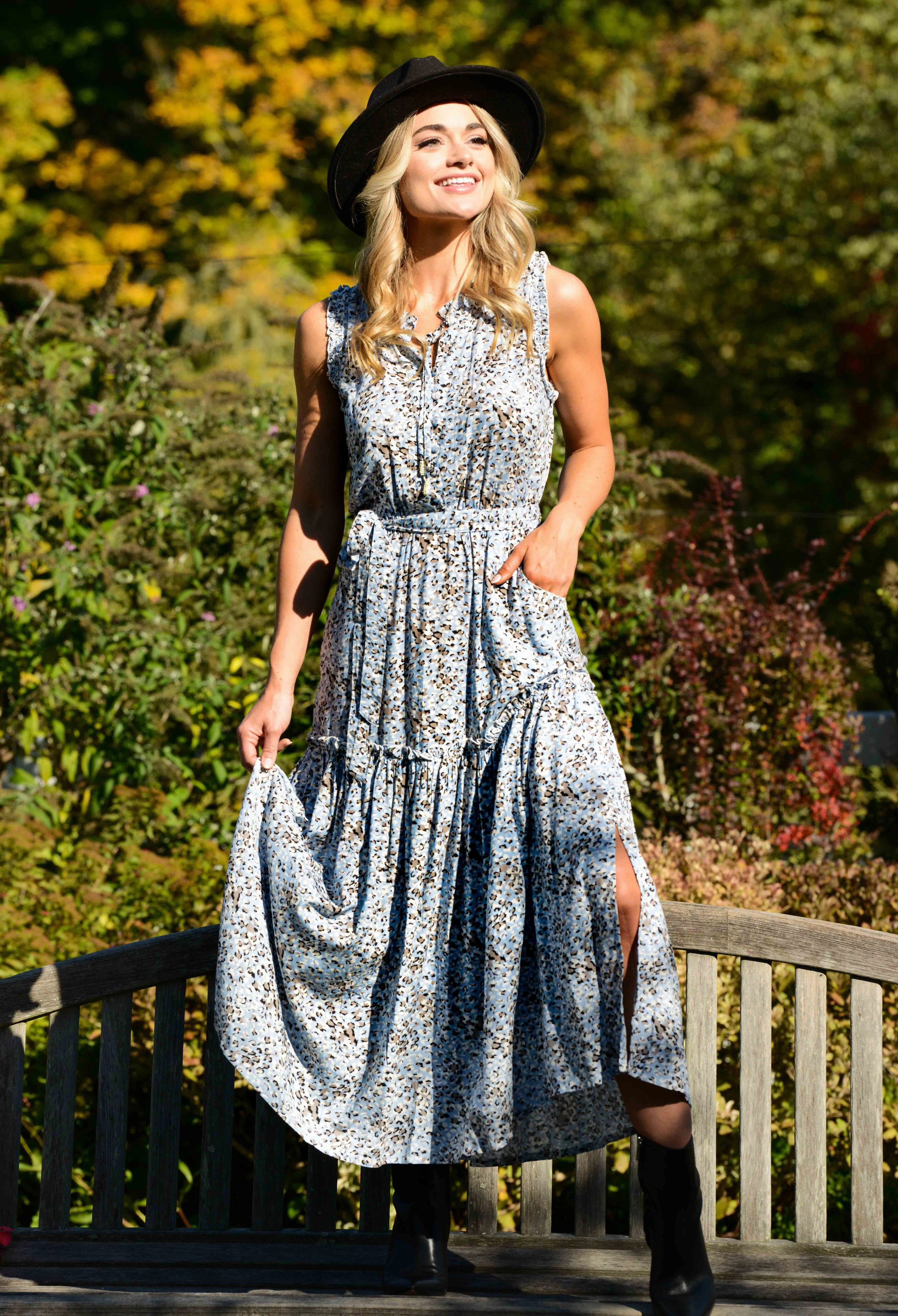 Alexis Dress / Snow Leopard Quick Layer