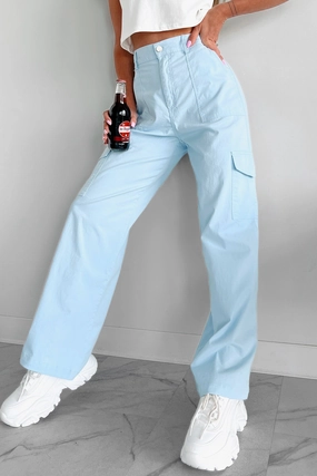 Wrinkle resistant fabric Cool People Only Cargo Pants (Sky)