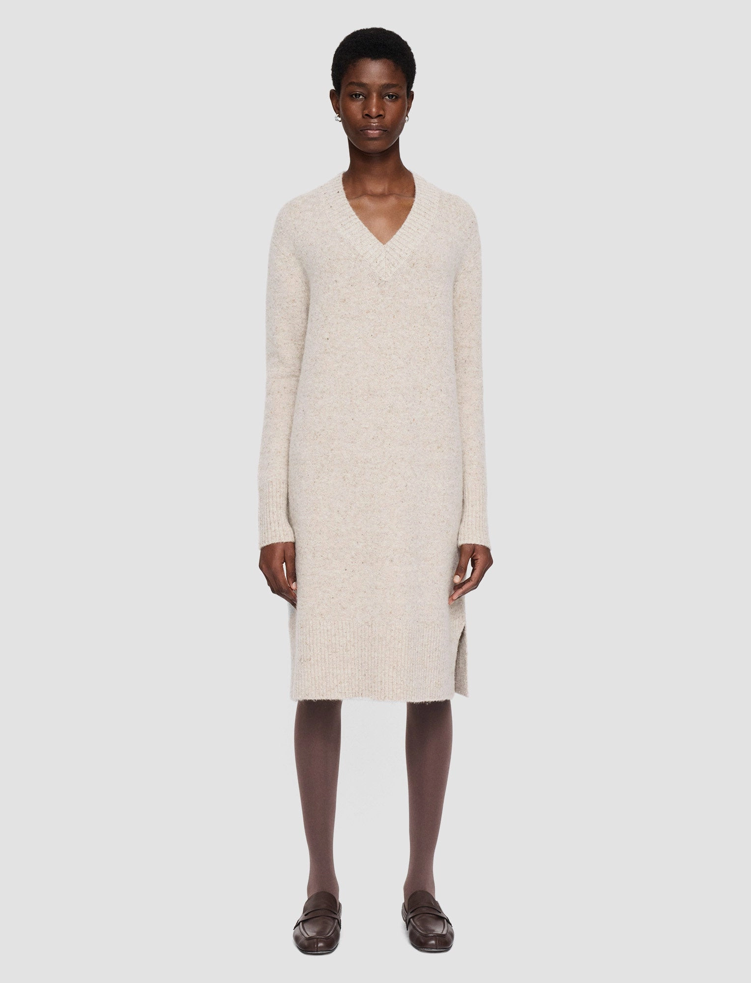 DeepPocketStyle Alpaca Tweed Knit Dress
