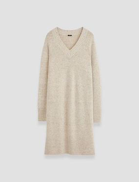 Alpaca Tweed Knit Dress Sleek Flow Sleek Volume