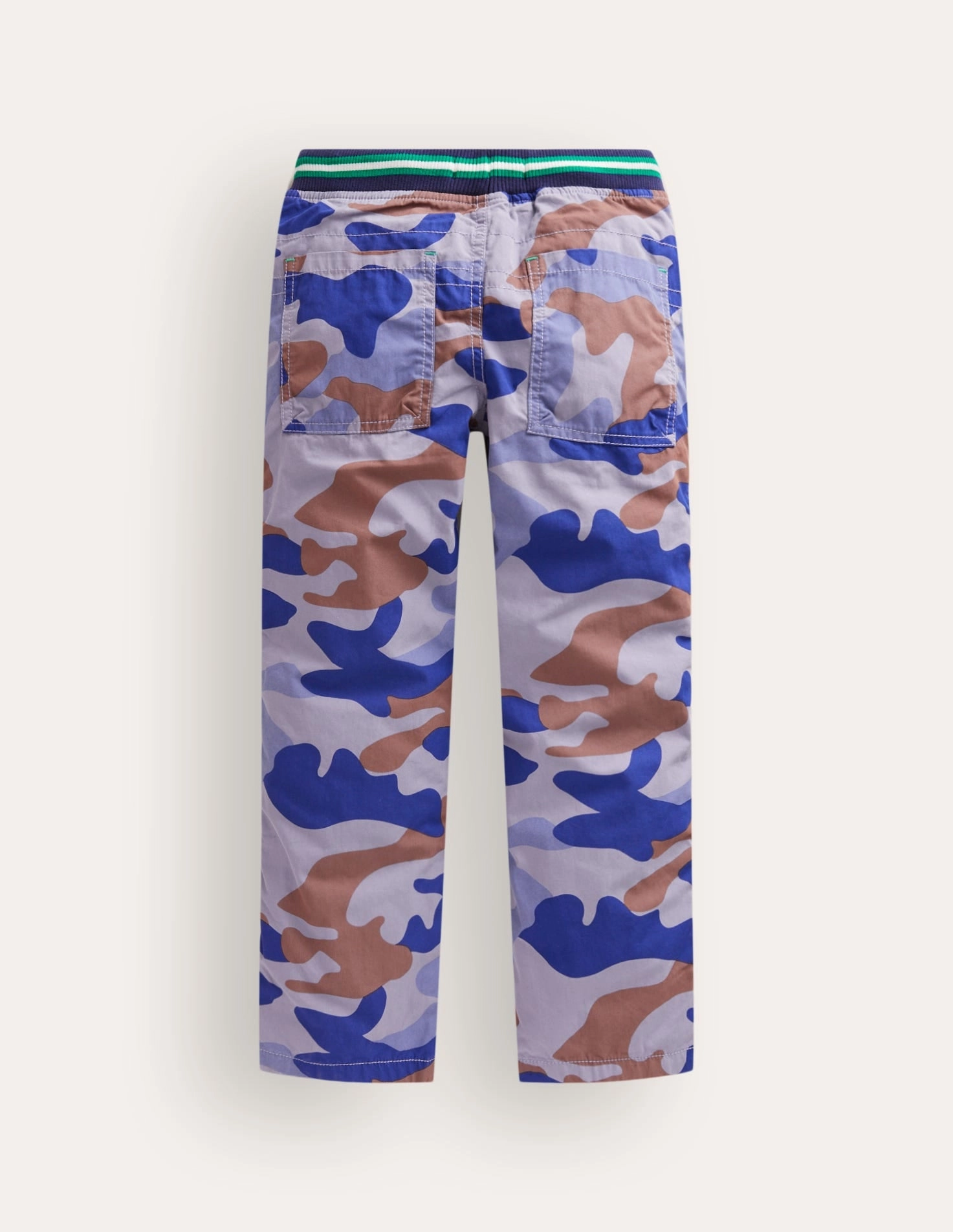 Chafe-Free Fit Cosy Lined Trousers-Blue Camo