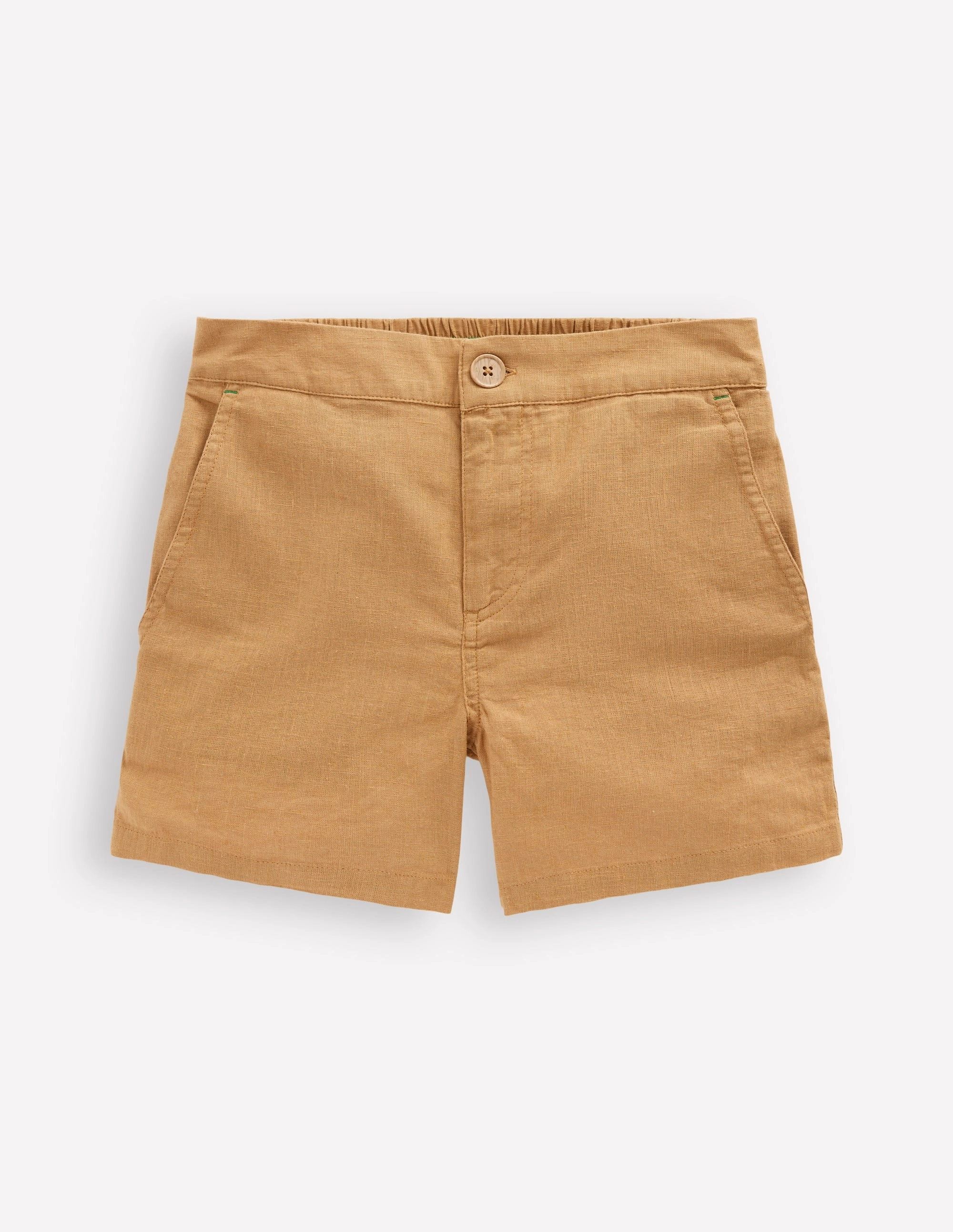 Sport Ready Fit Cotton Linen Shorts-Hazelnut Brown