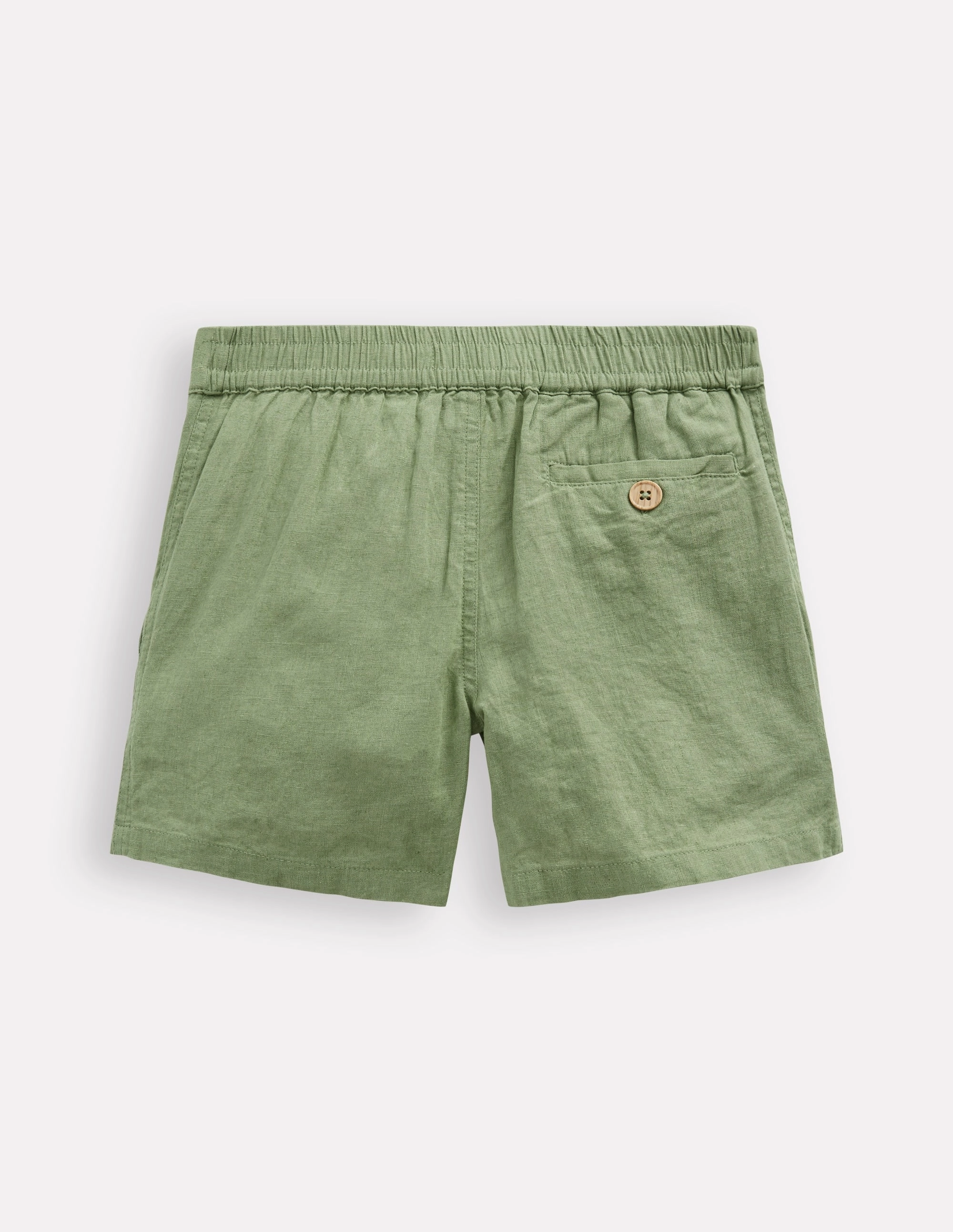 Cotton Linen Shorts-Newt Green finance industry Flexible Movement