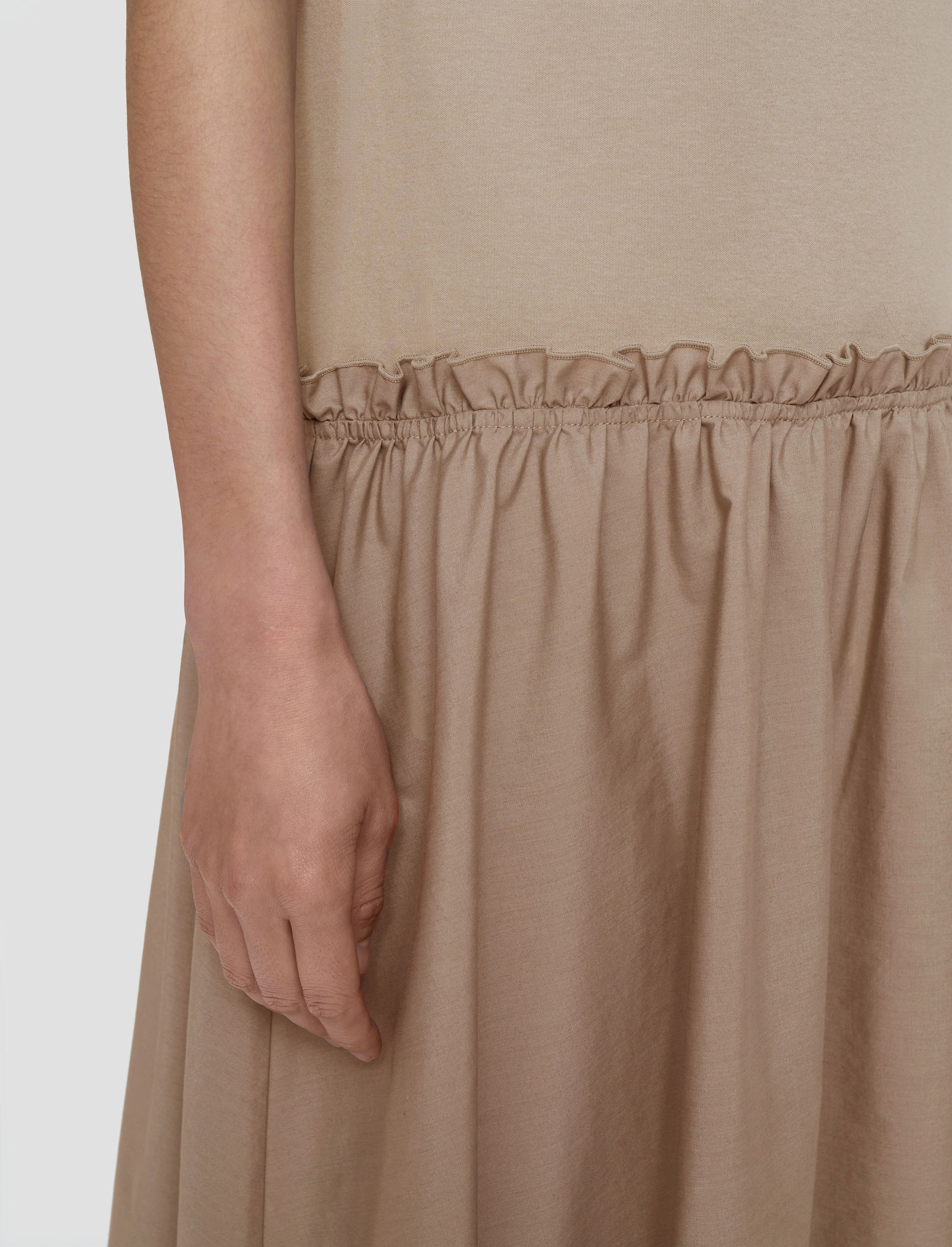 Cotton Poplin Jersey Dress Bride Friend Printed-Lining