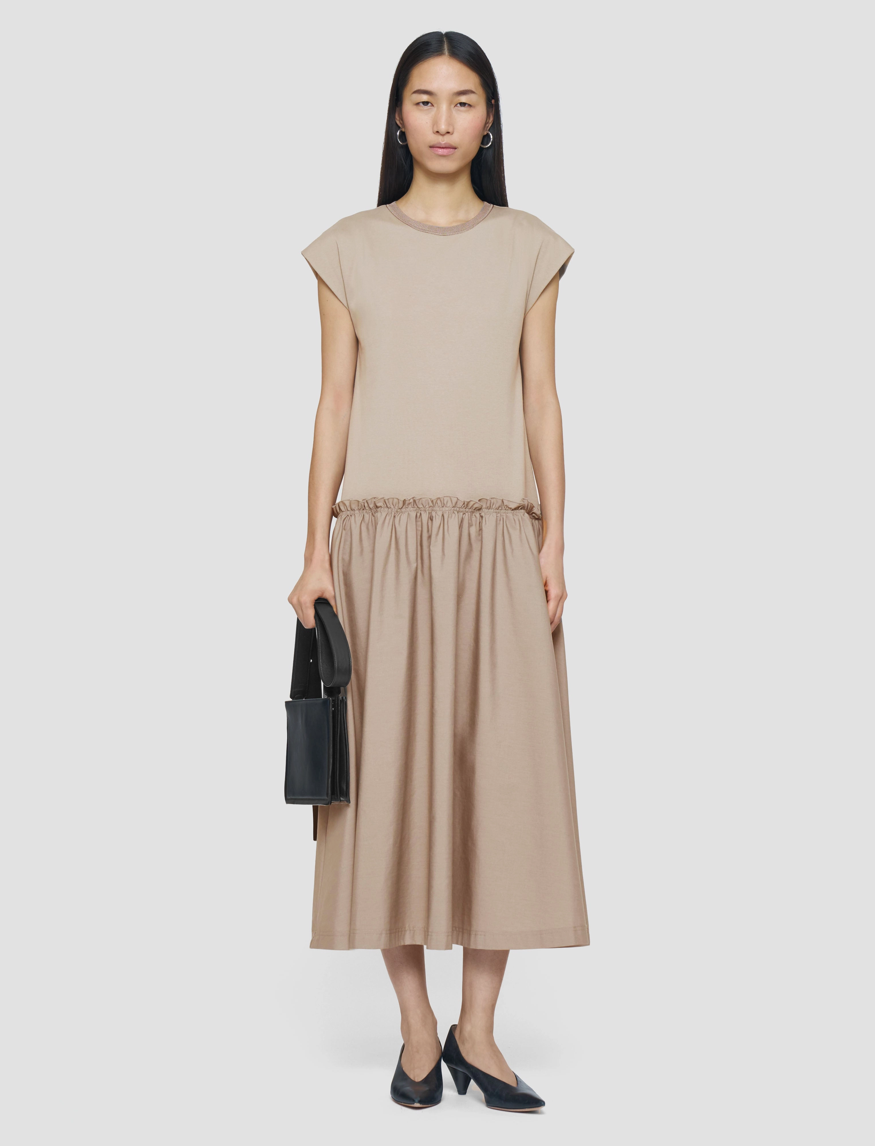 New York Cotton Poplin Jersey Dress