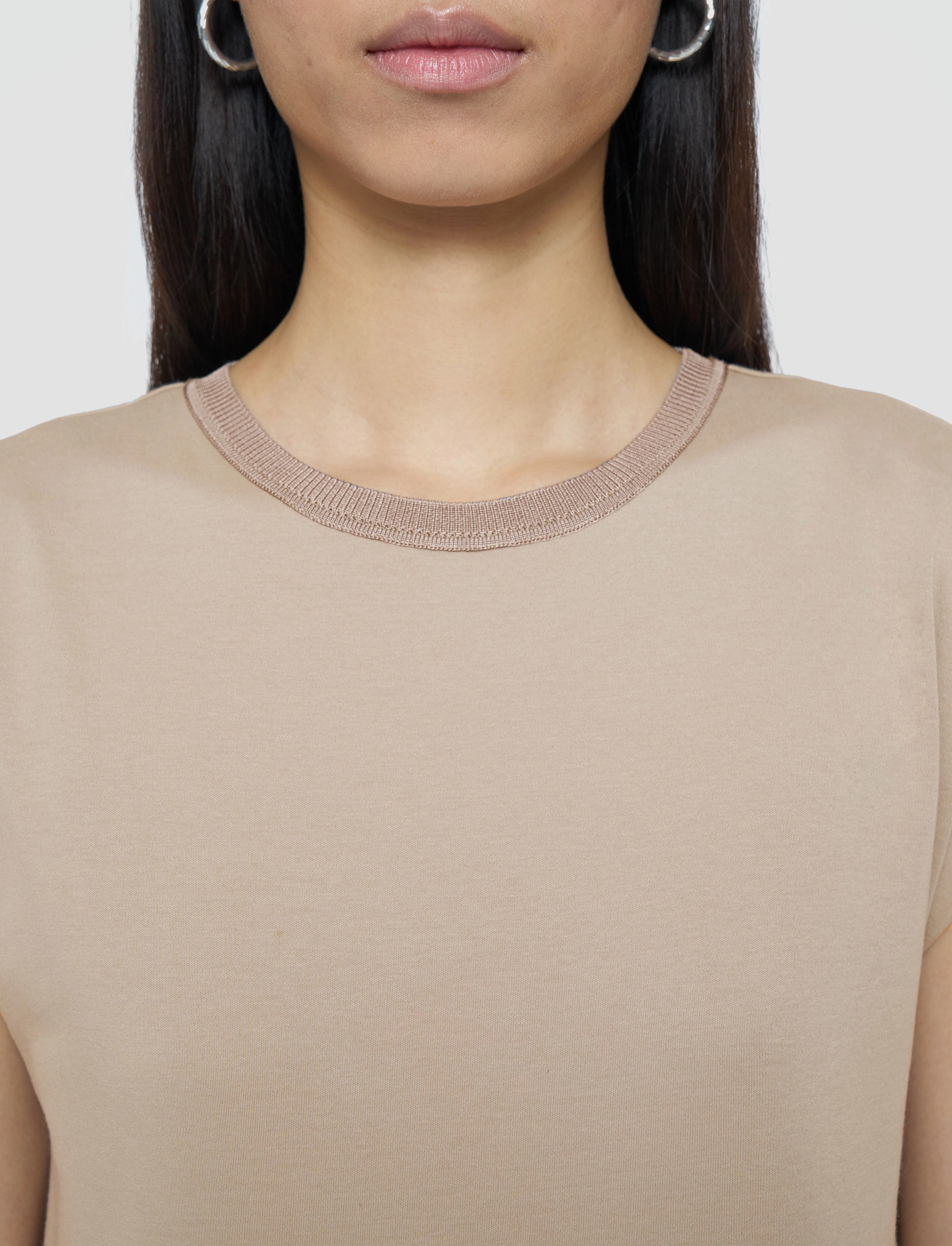 Cotton Poplin Jersey Dress Luxe Mood Cozy Feel