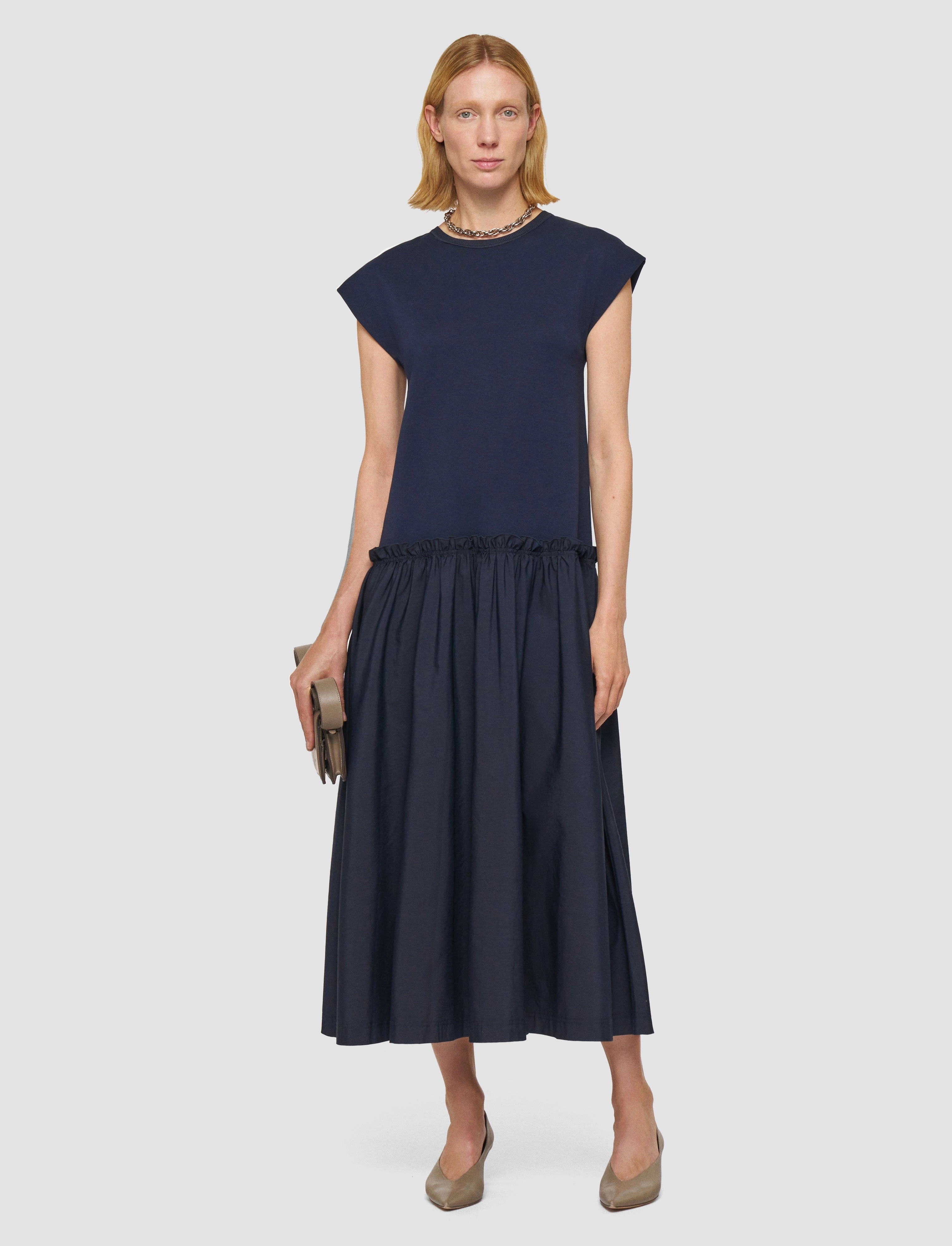 Weekend Casual Cotton Poplin Jersey Dress