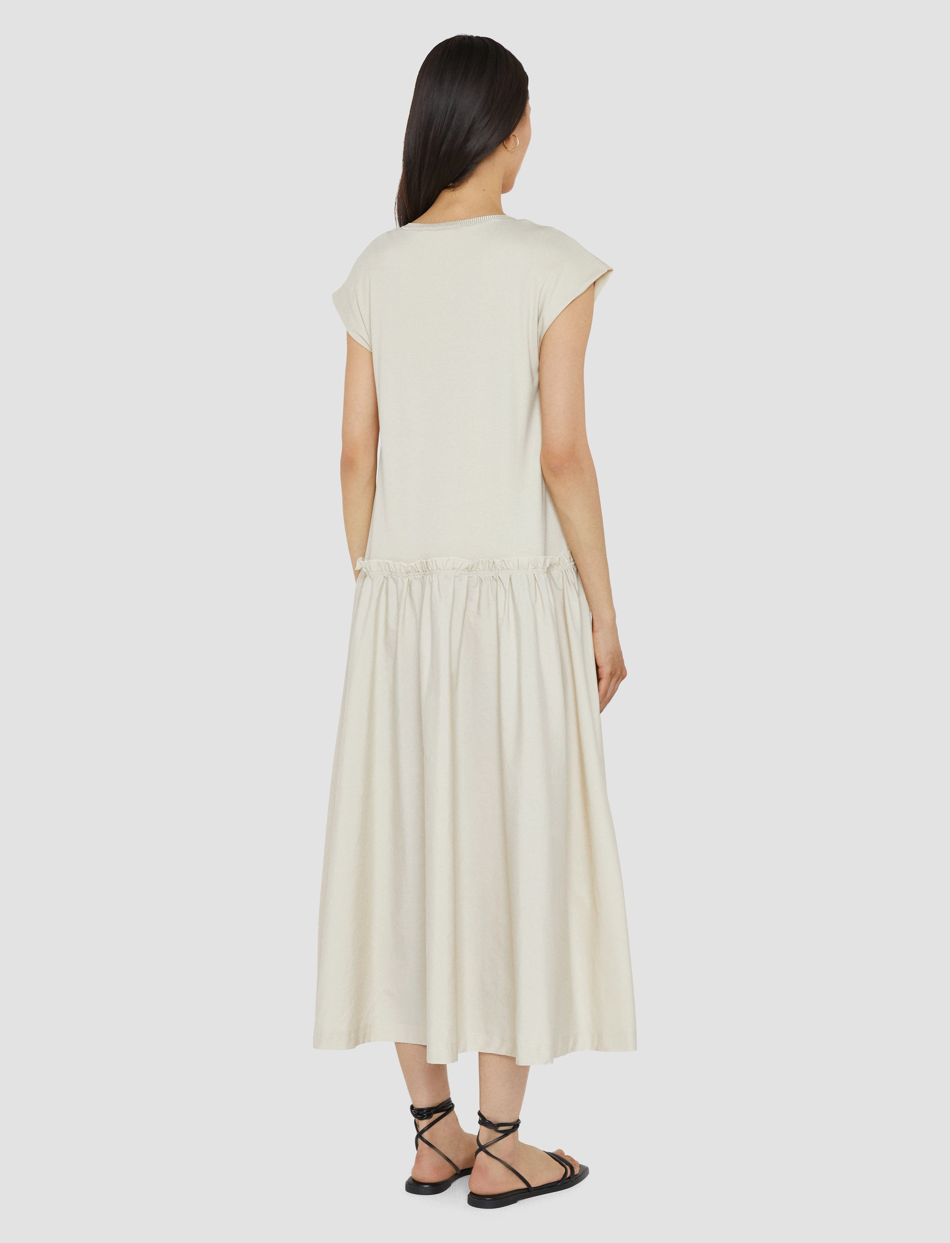 Cotton Poplin Jersey Dress Breezy Mood Movement Feel