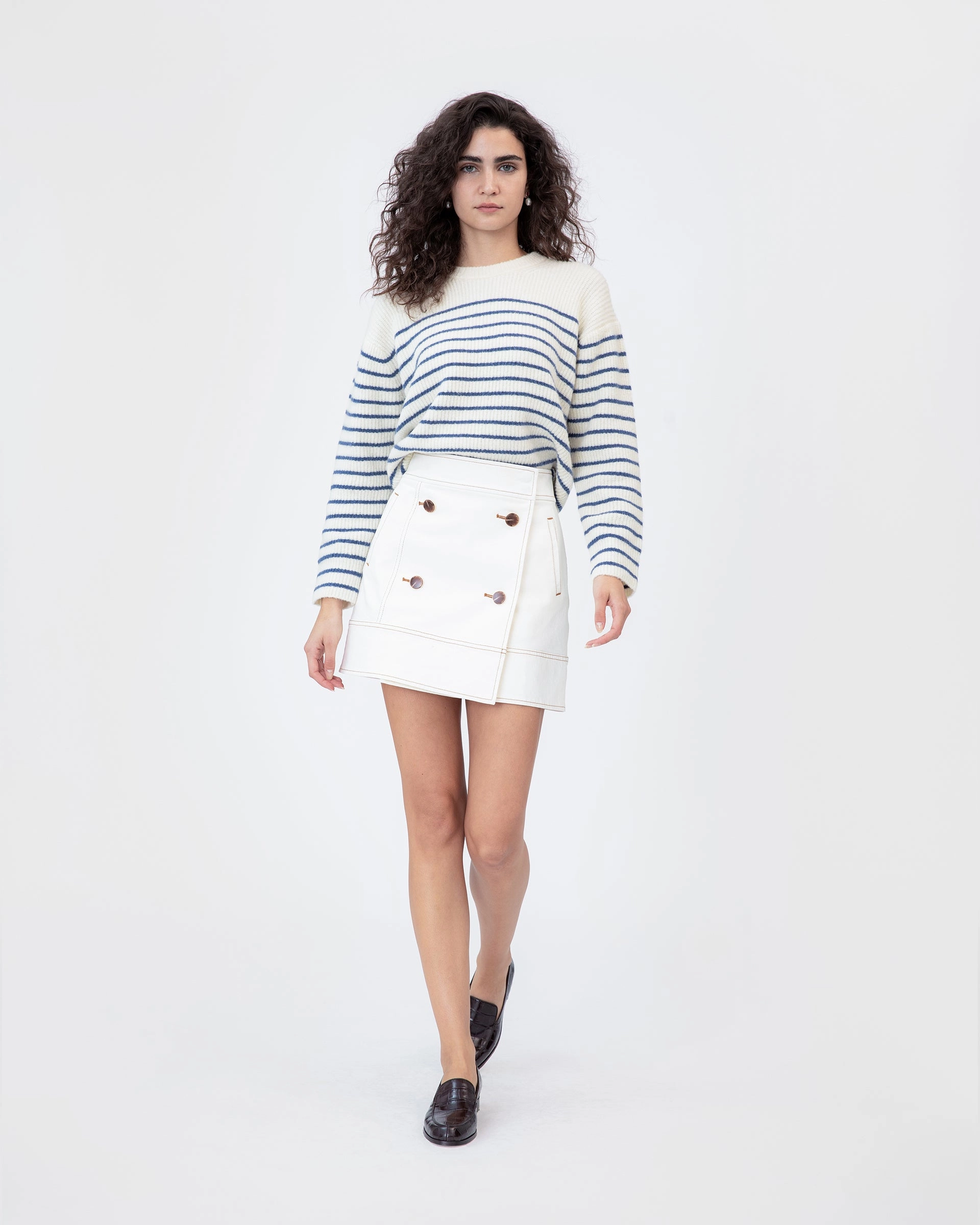 Layered Panel Design Court Skirt