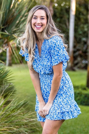 Courtney Dress / Blue Poppy Comfortable Touch