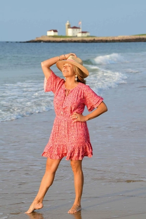 Courtney Dress / Rose (coral mini) Everyday Look