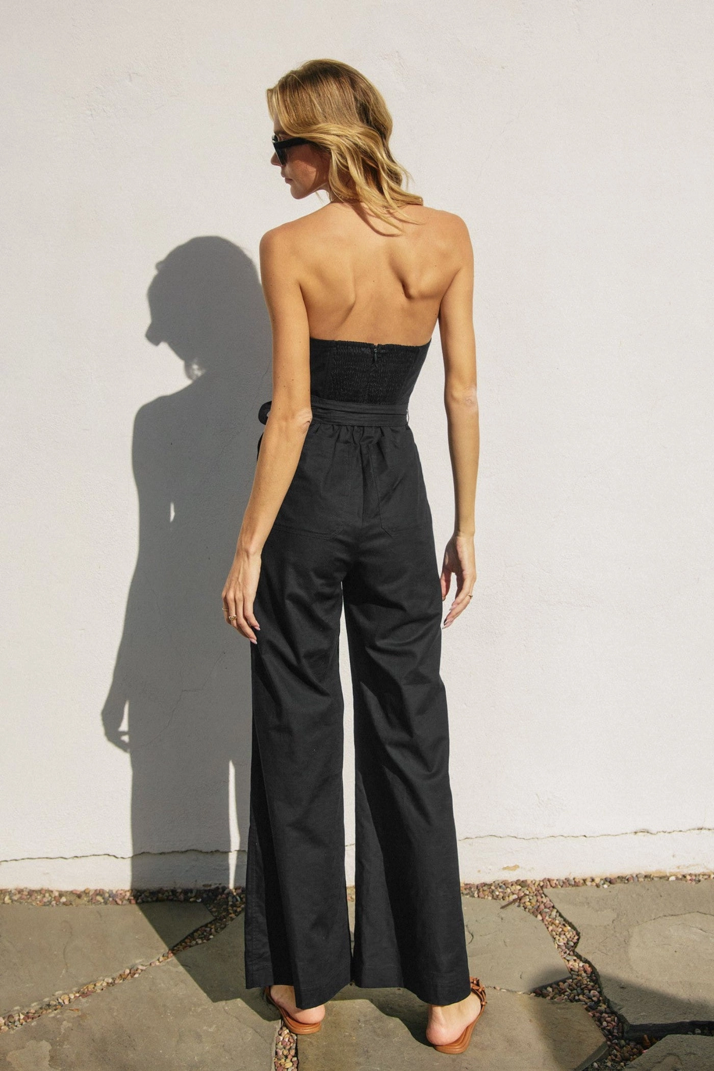 JASMINE STRAPLESS WIDE-LEG JUMPSUIT Comfy Elegant