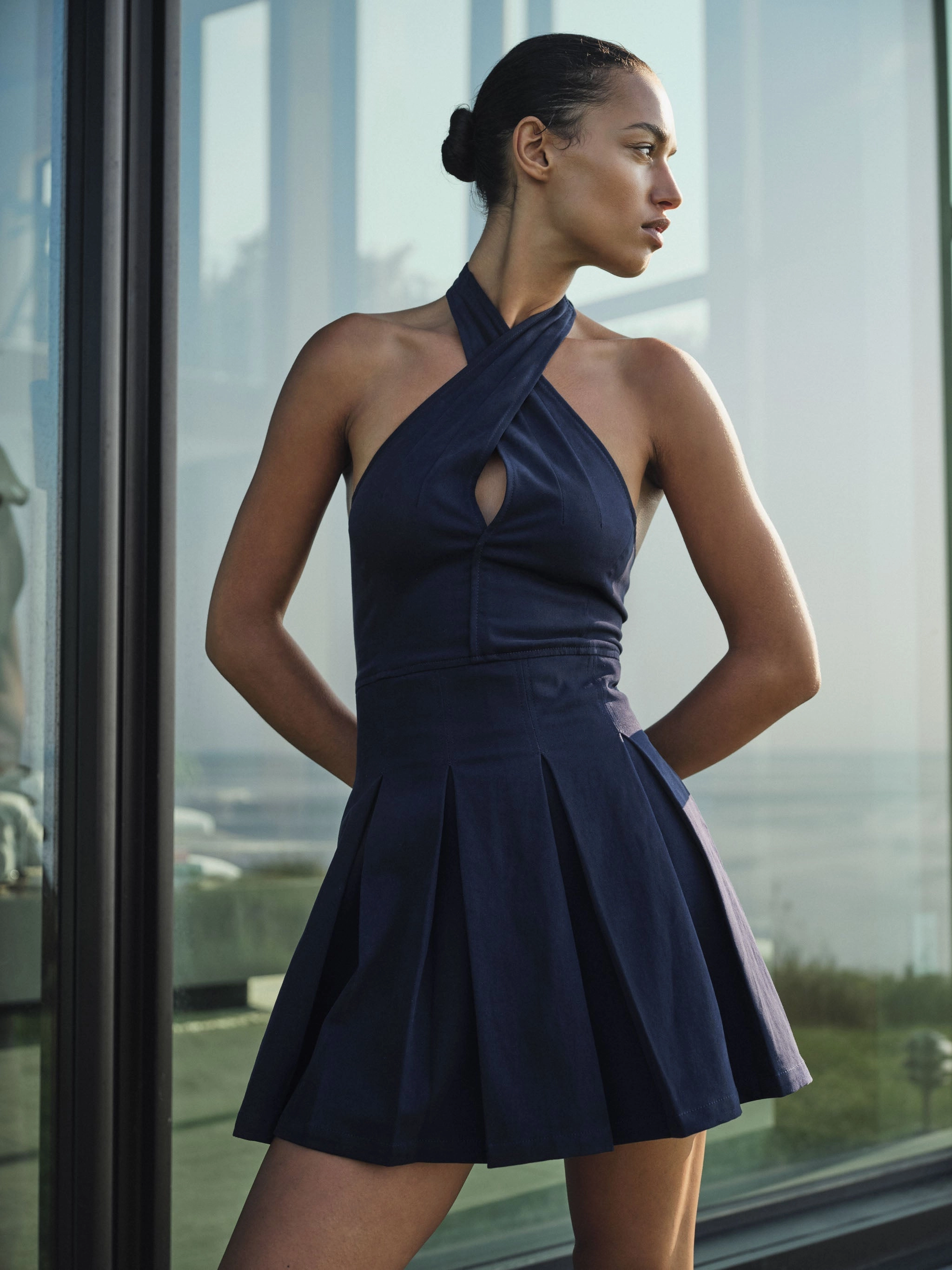 Clean Touch MINI HALTER DRESS