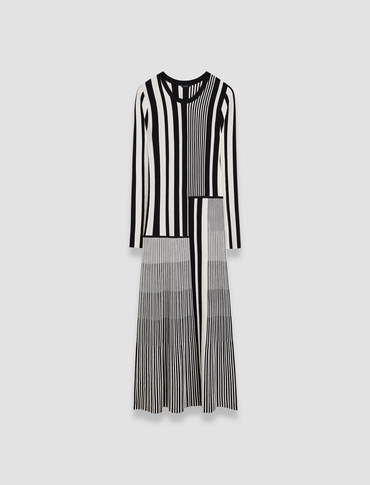 Stripes and Pleats Dress Tailored Wear Wrap Charm