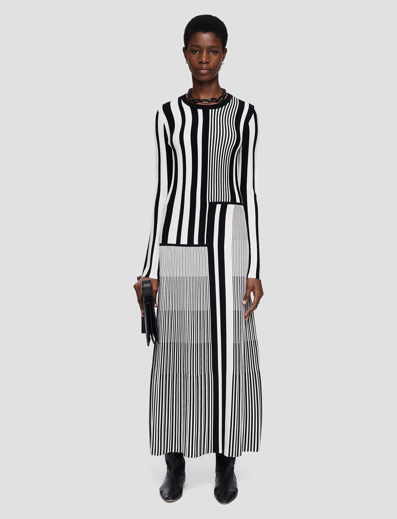 Stripes and Pleats Dress Subtle Glam