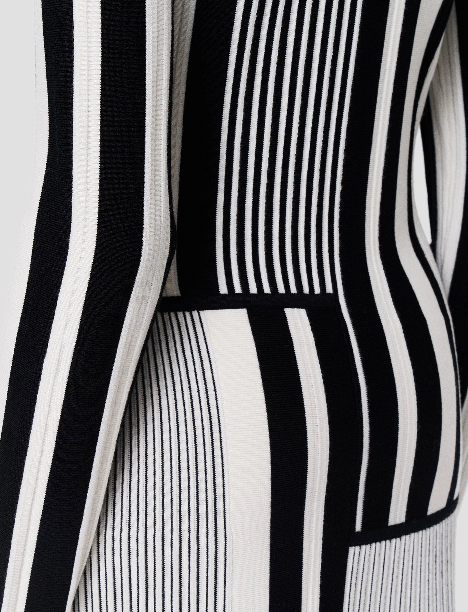 Sophisticated Design Stripes and Pleats Dress