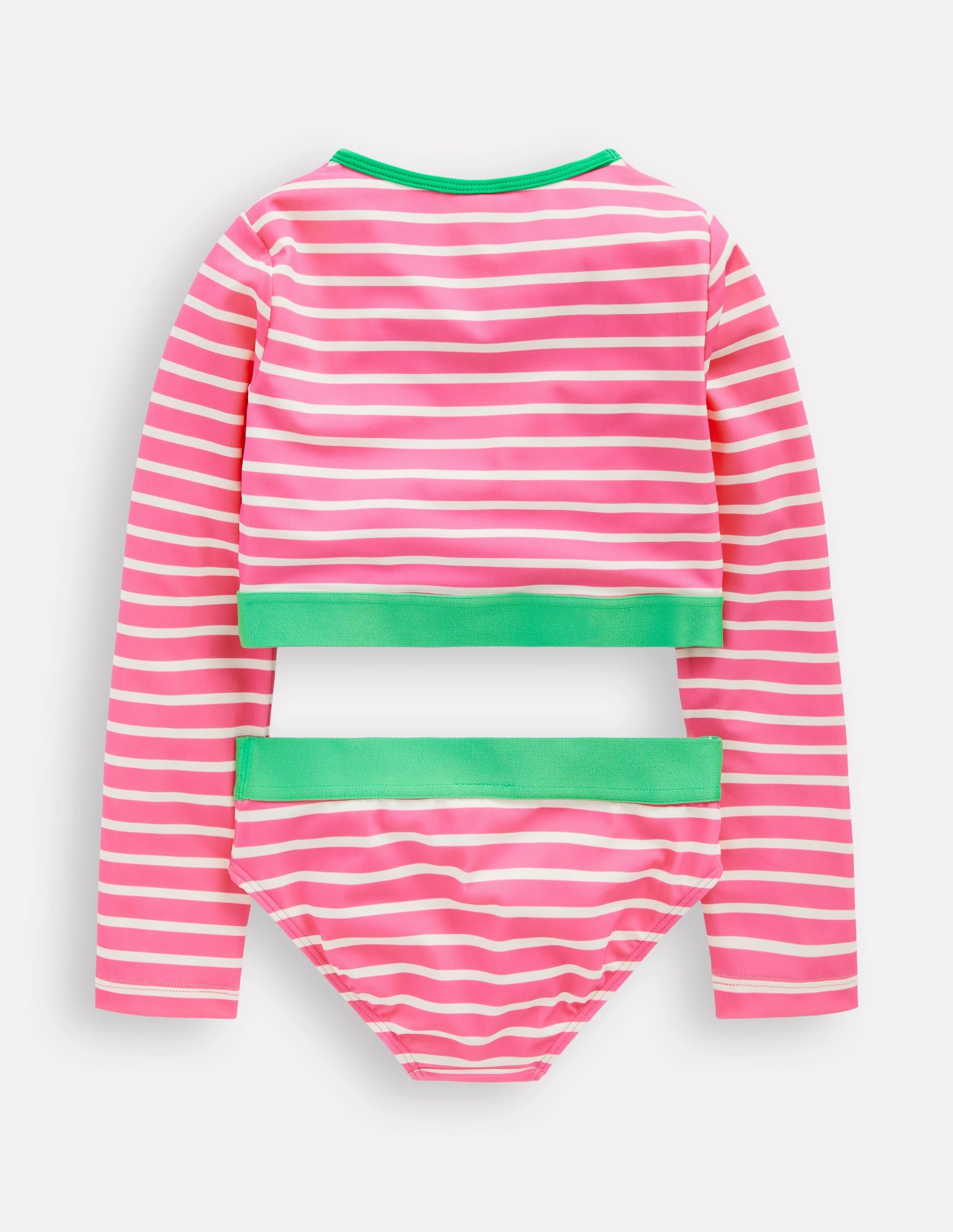 Anti Abrasion Coating Water Repellent Cropped Rash Vest Set-Strawberry Stripe