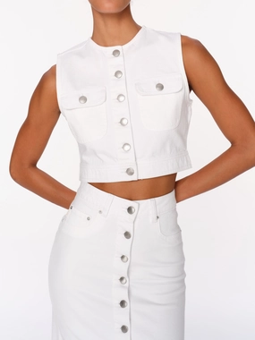 CROPPED VEST Stretch Comfort DurableCollarStays