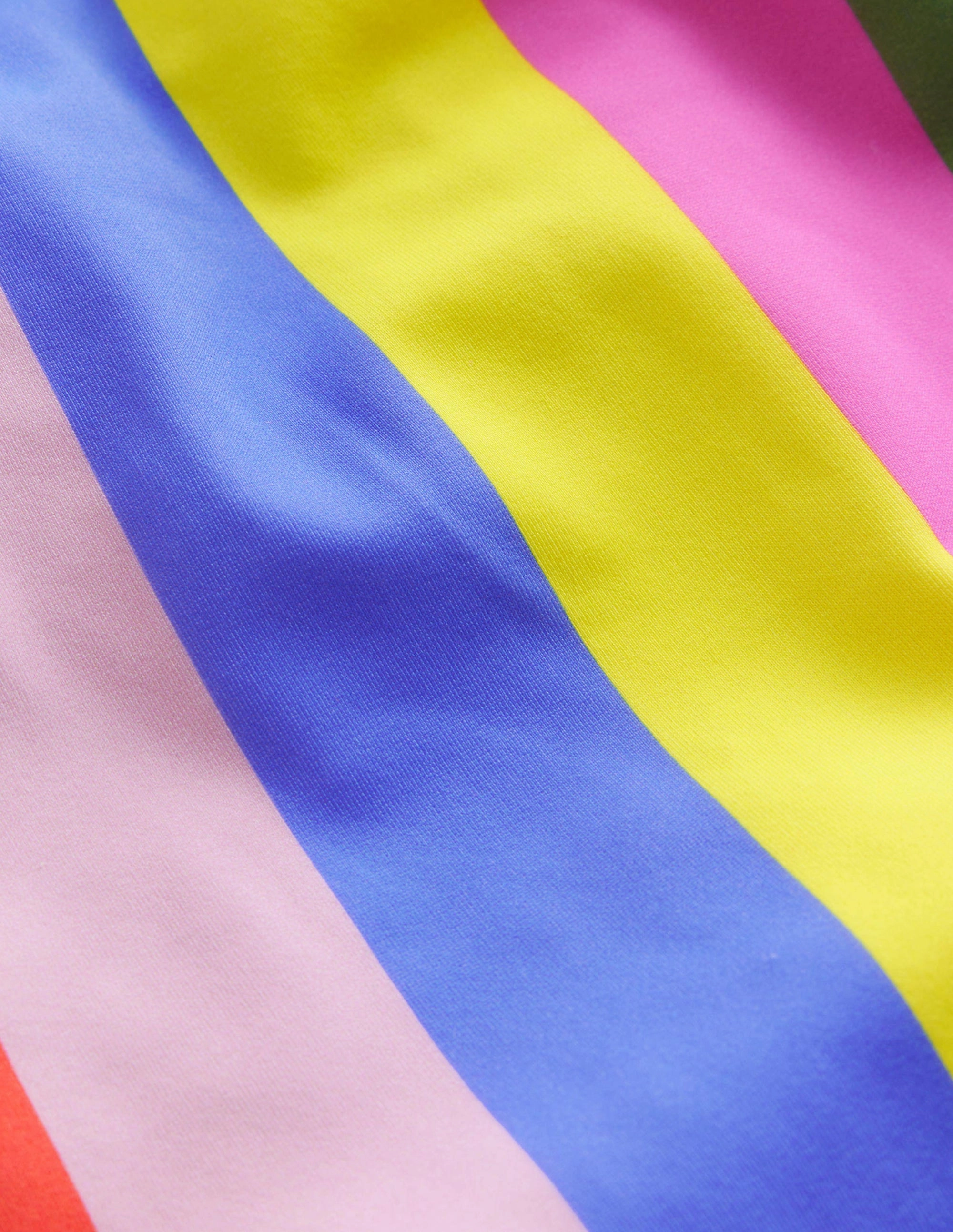 Water Outfit Streamlined Cut Cross Back Tankini Top-Soft Multi Stripe