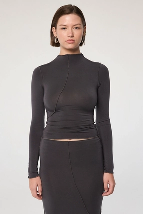 ZANE TOP Adjustable Hem Durable Stitch Pattern