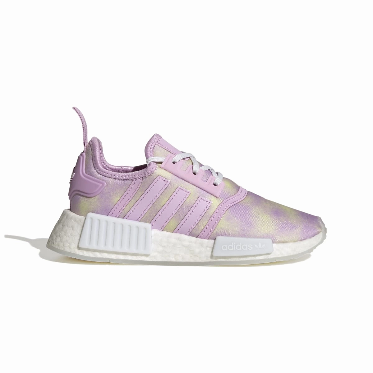 Torsional Stability Frame ADIDAS HQ6184 NMD_R1 JR'S (Medium) Lilac/White/Lilac Mesh Running Shoes