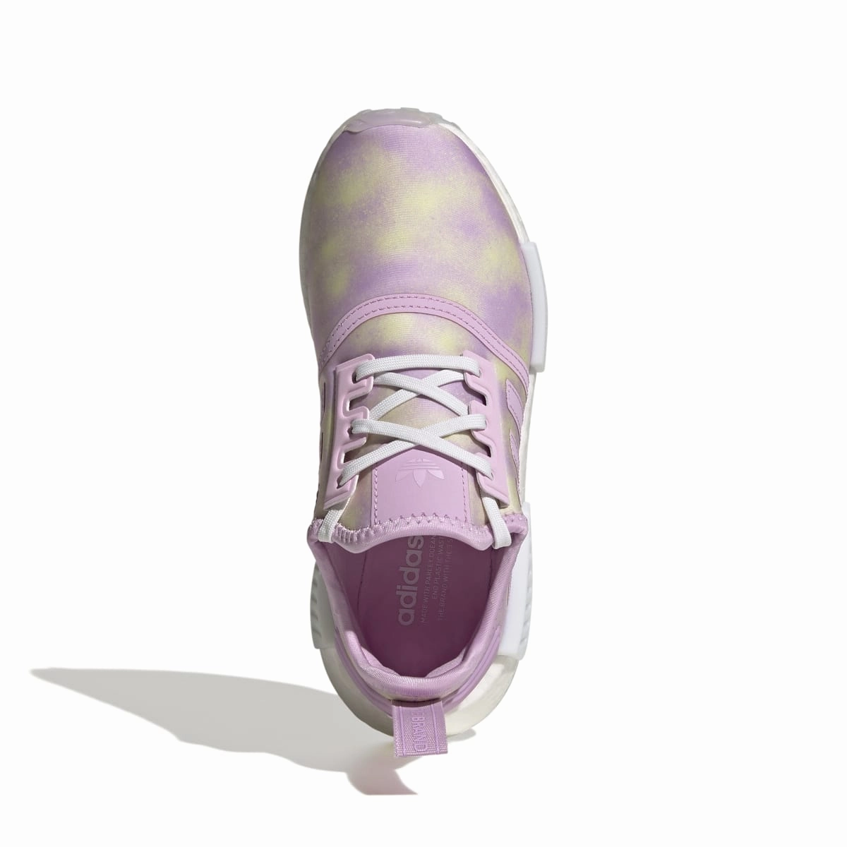 ADIDAS HQ6184 NMD_R1 JR'S (Medium) Lilac/White/Lilac Mesh Running Shoes Stretchable Material