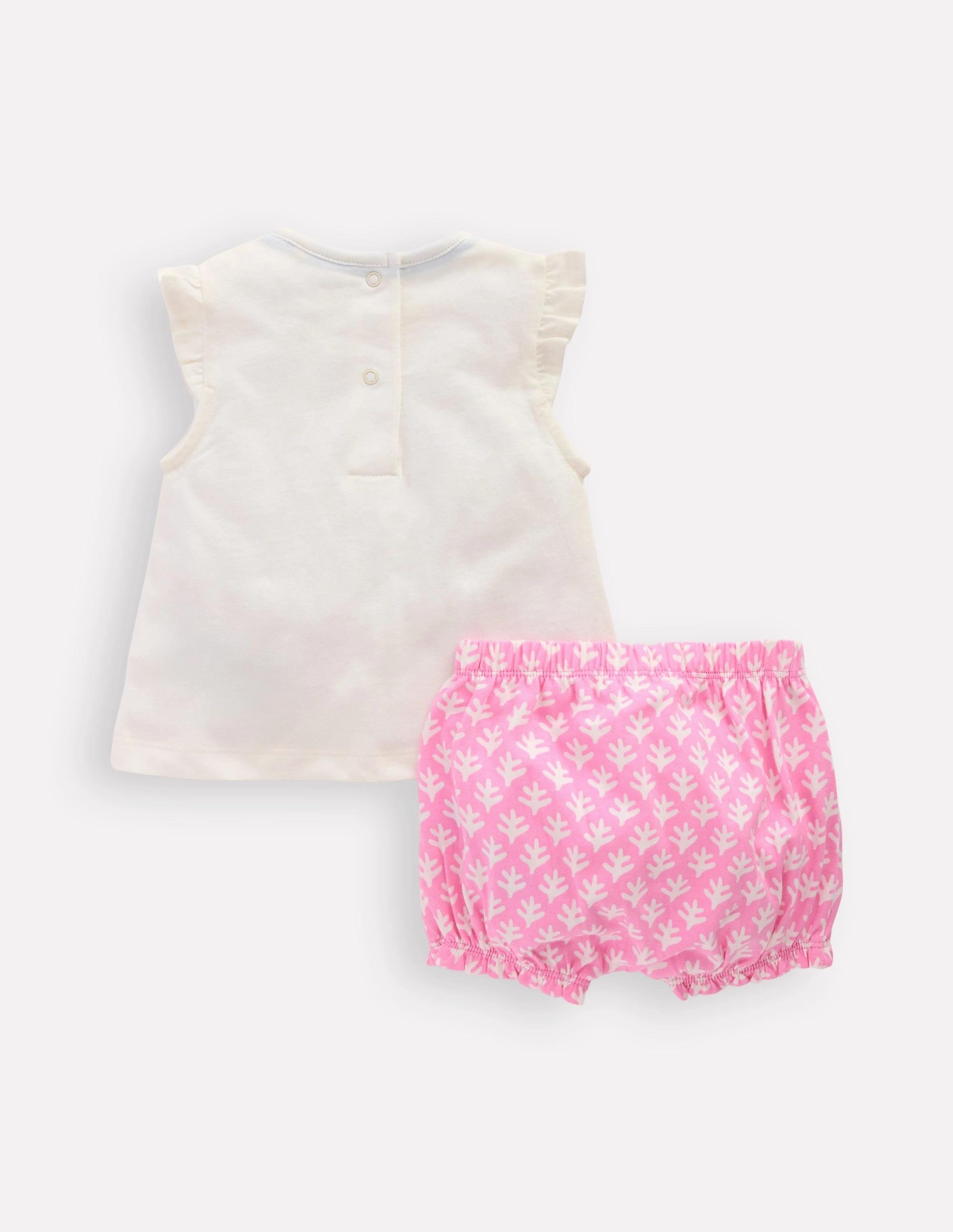 Ruffle Jersey Playset-Prism Pink and Coconut Milk Casual Outdoor Premium Lightweight