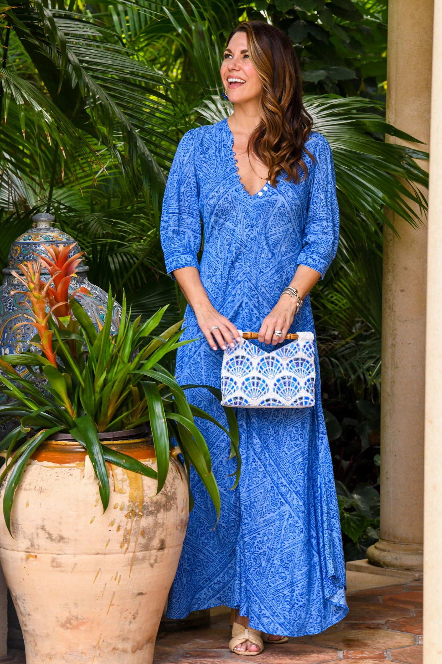 Weekend Chic breathable fabric dress Daphne Dress / Blue Denim