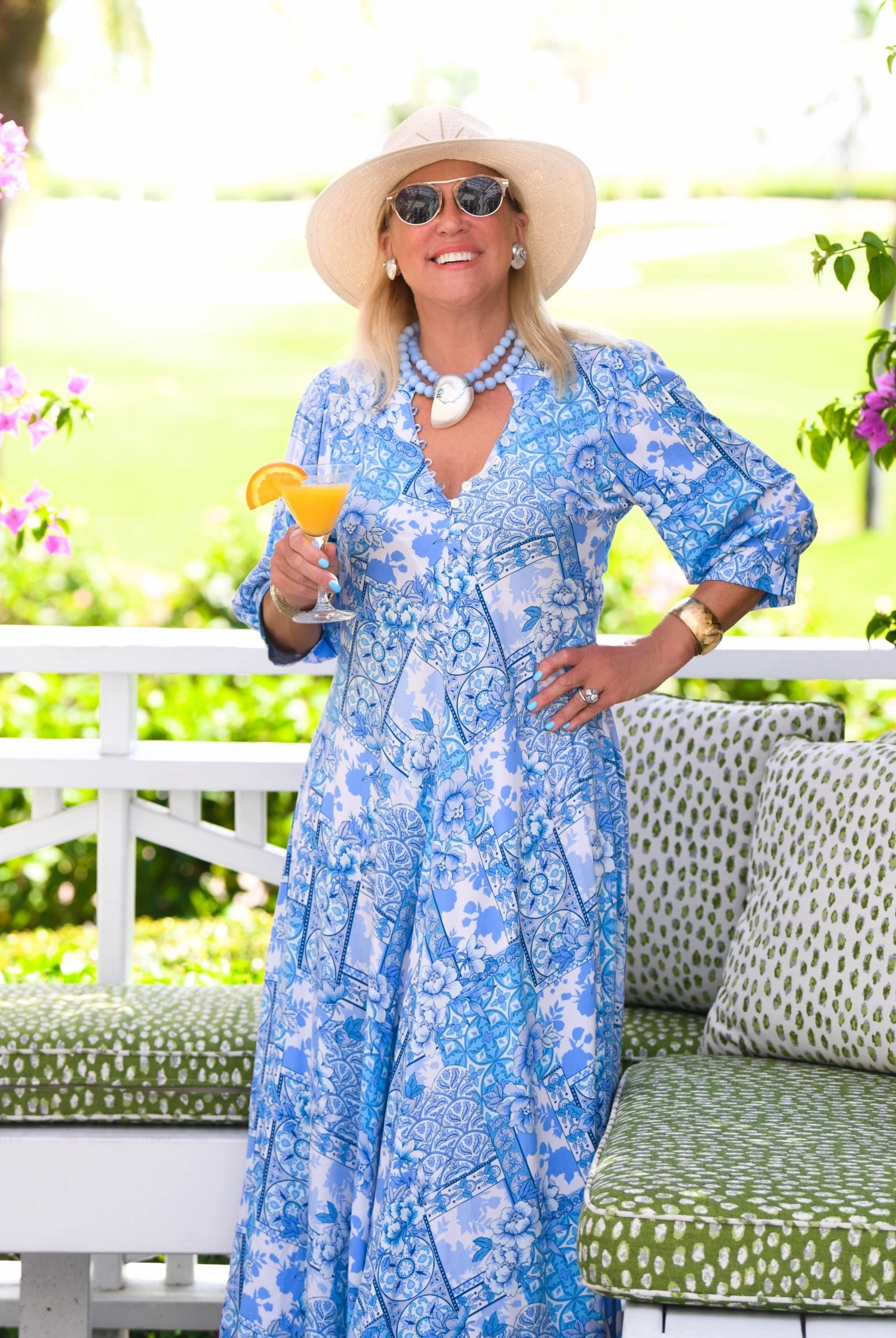 hypoallergenic Daphne Dress / Coastal Blue