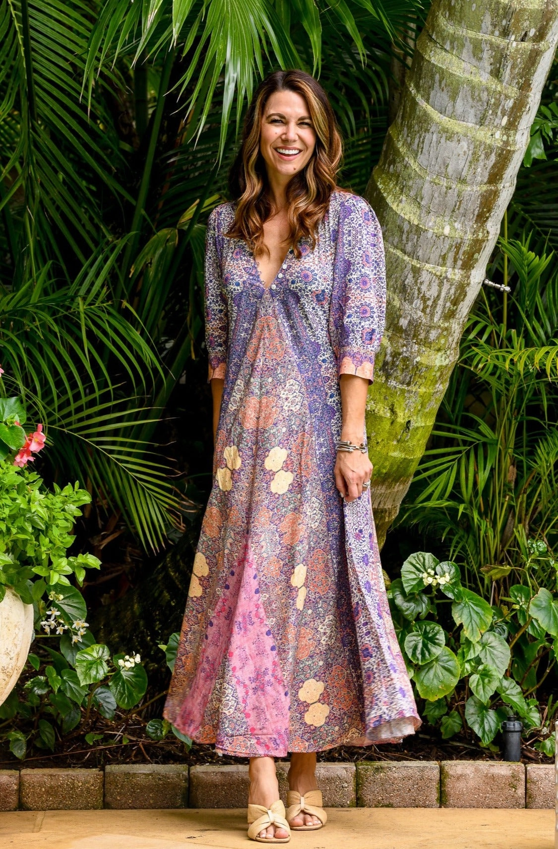 Chill Design Matte-finish Daphne Dress / Stained Glass Plum