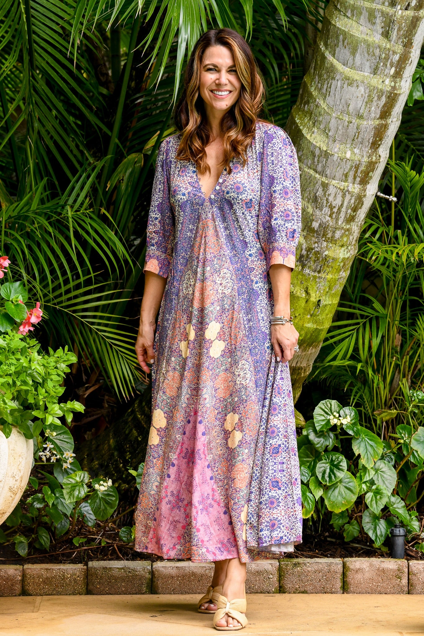 Daphne Dress / Stained Glass Plum Anytime Fit City Style