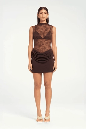Daily Form All Season Darby Mini Dress Choc