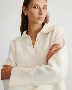 Dawson Sweater Fitted Blouse AdjustableNeckline