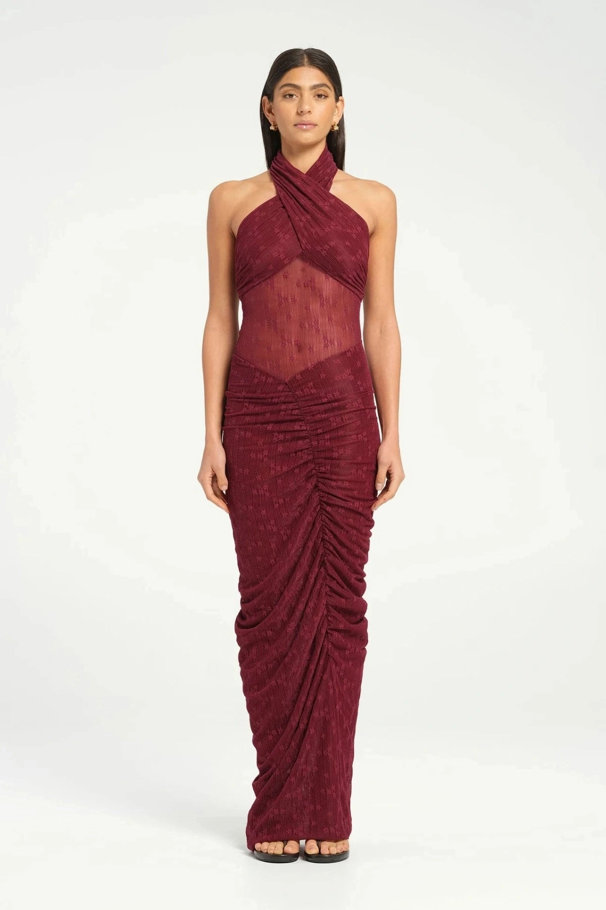 Modern Soft Hudson Lace Maxi Dress Sangria