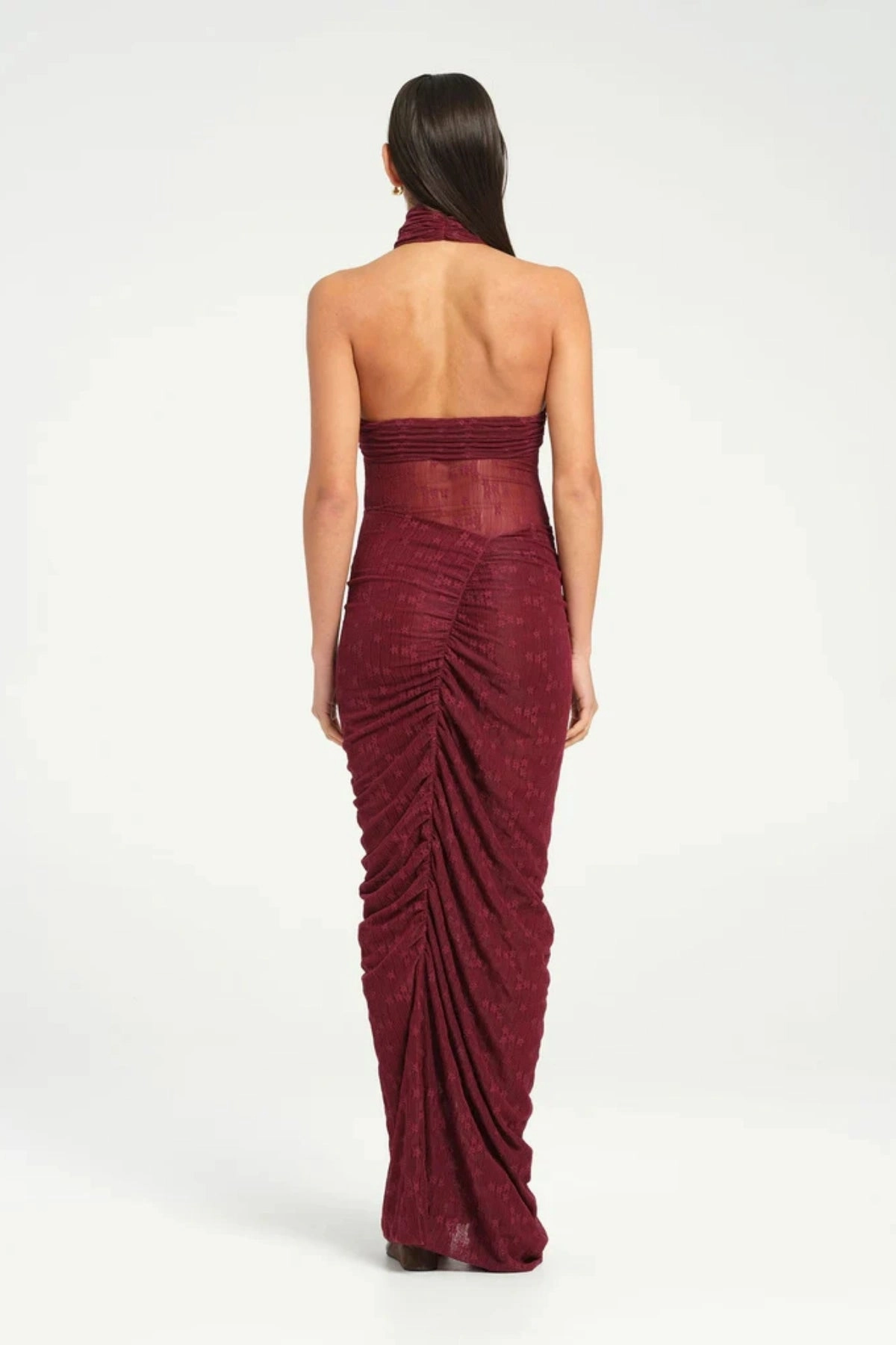 Trendy Cut Hudson Lace Maxi Dress Sangria