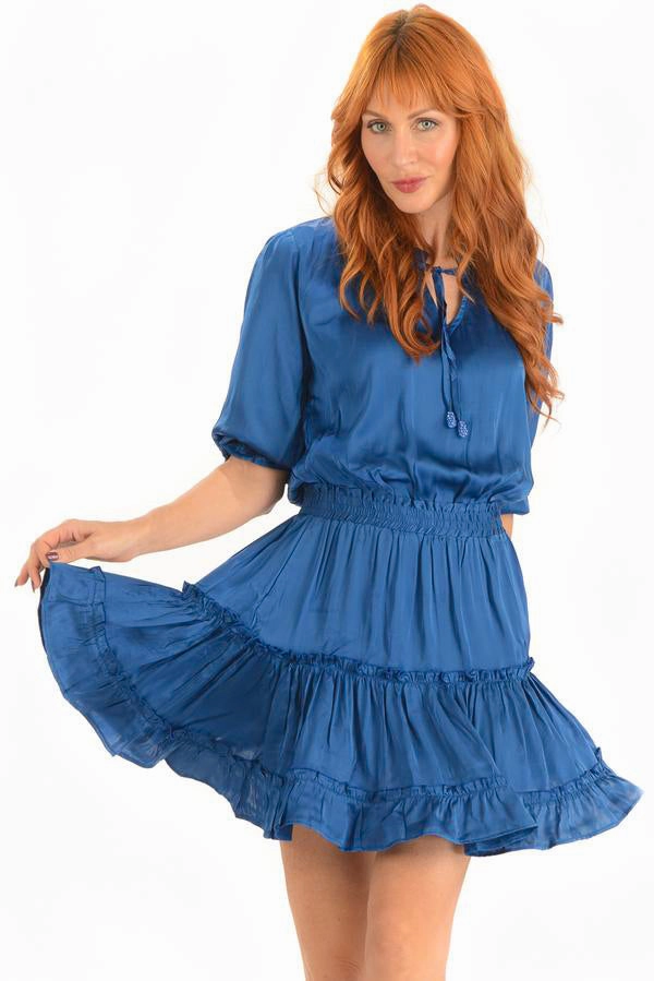 Spring Mood Ibiza Dress / Lapis Silk