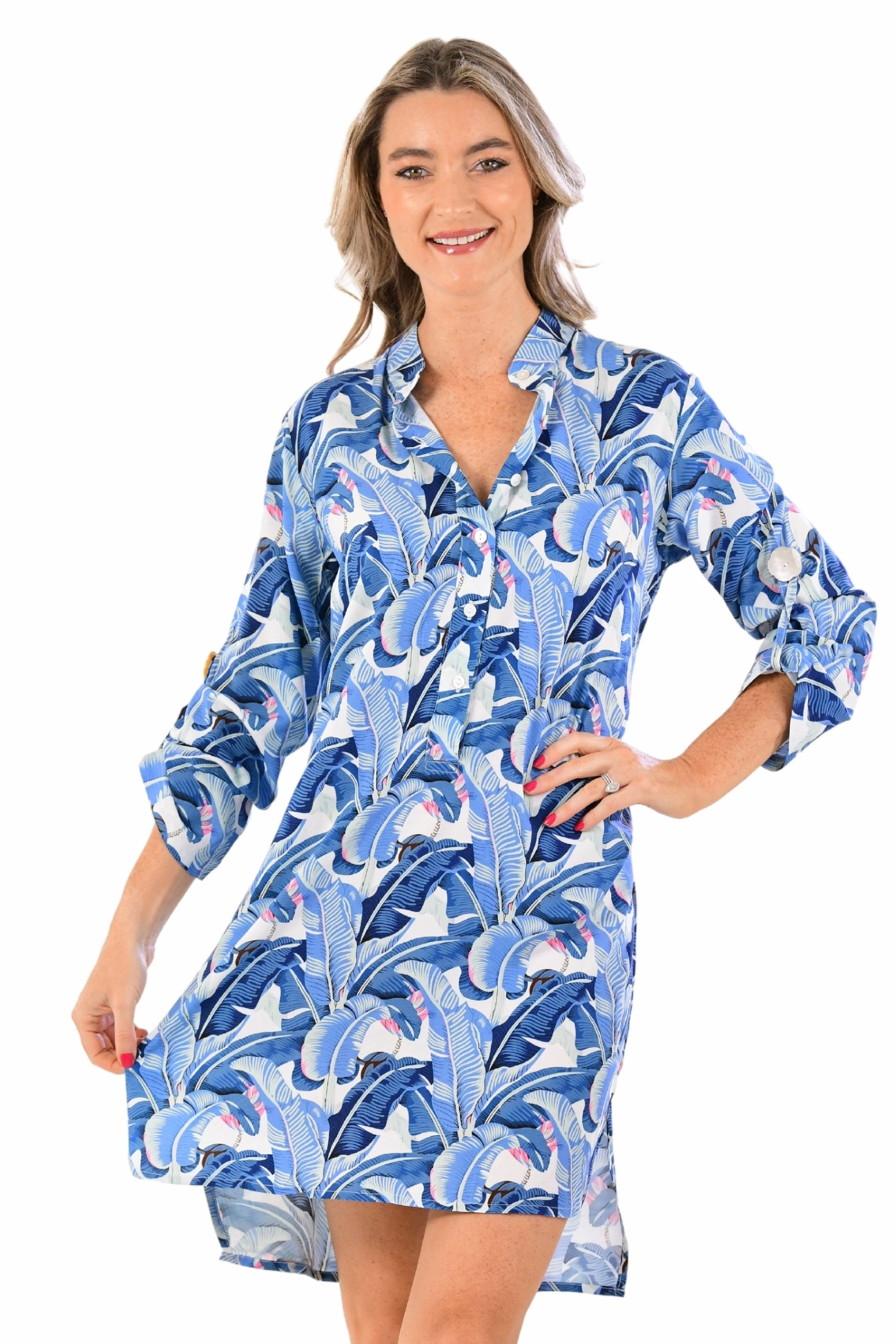 tailored look Day Tripper Dress / Cobalt Tropical