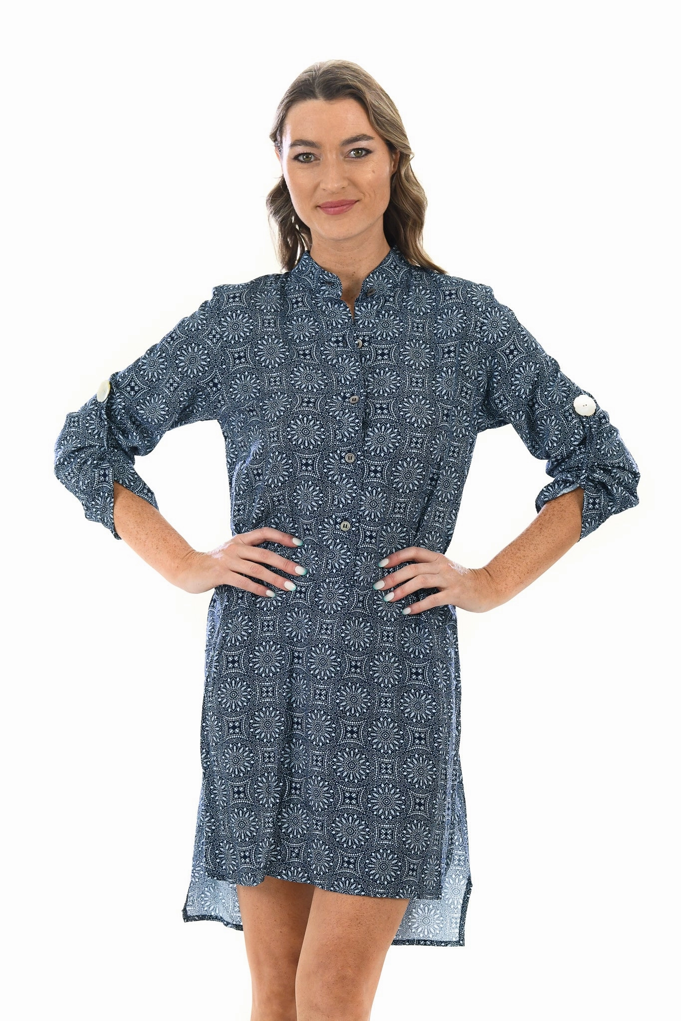 Day Tripper Dress / Indigo Medallion Relax Style