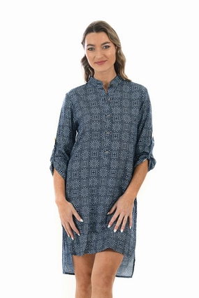 Day Tripper Dress / Indigo Medallion Soft Outfit