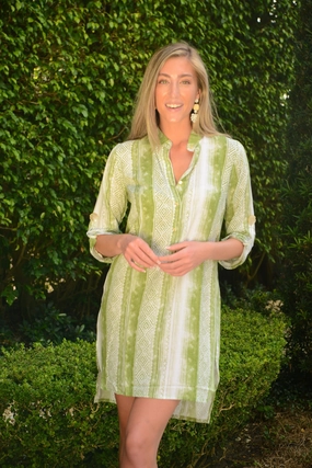 Day Tripper Dress / Lime Sheer Layer Relax Draping