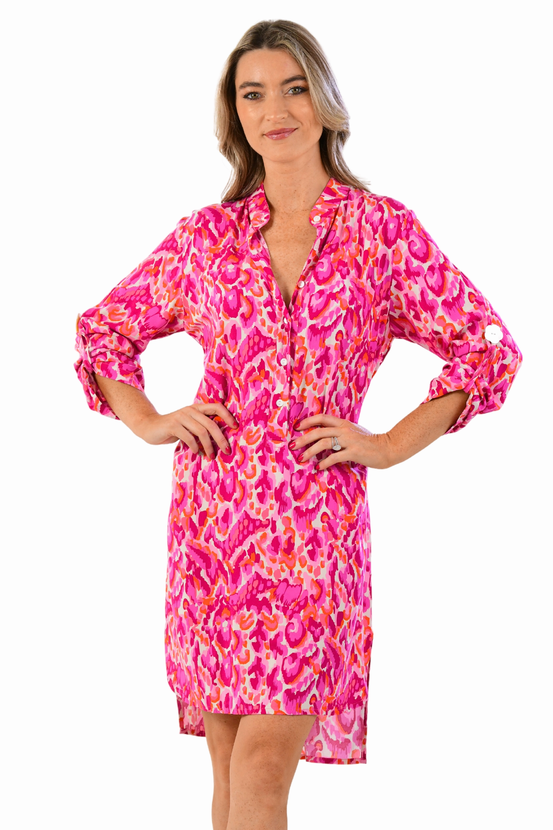 Day Tripper Dress / Magenta Sophisticated Appeal Social Charm
