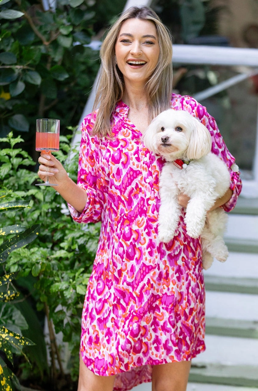 NonIrritatingLining Effortless Look Day Tripper Dress / Magenta