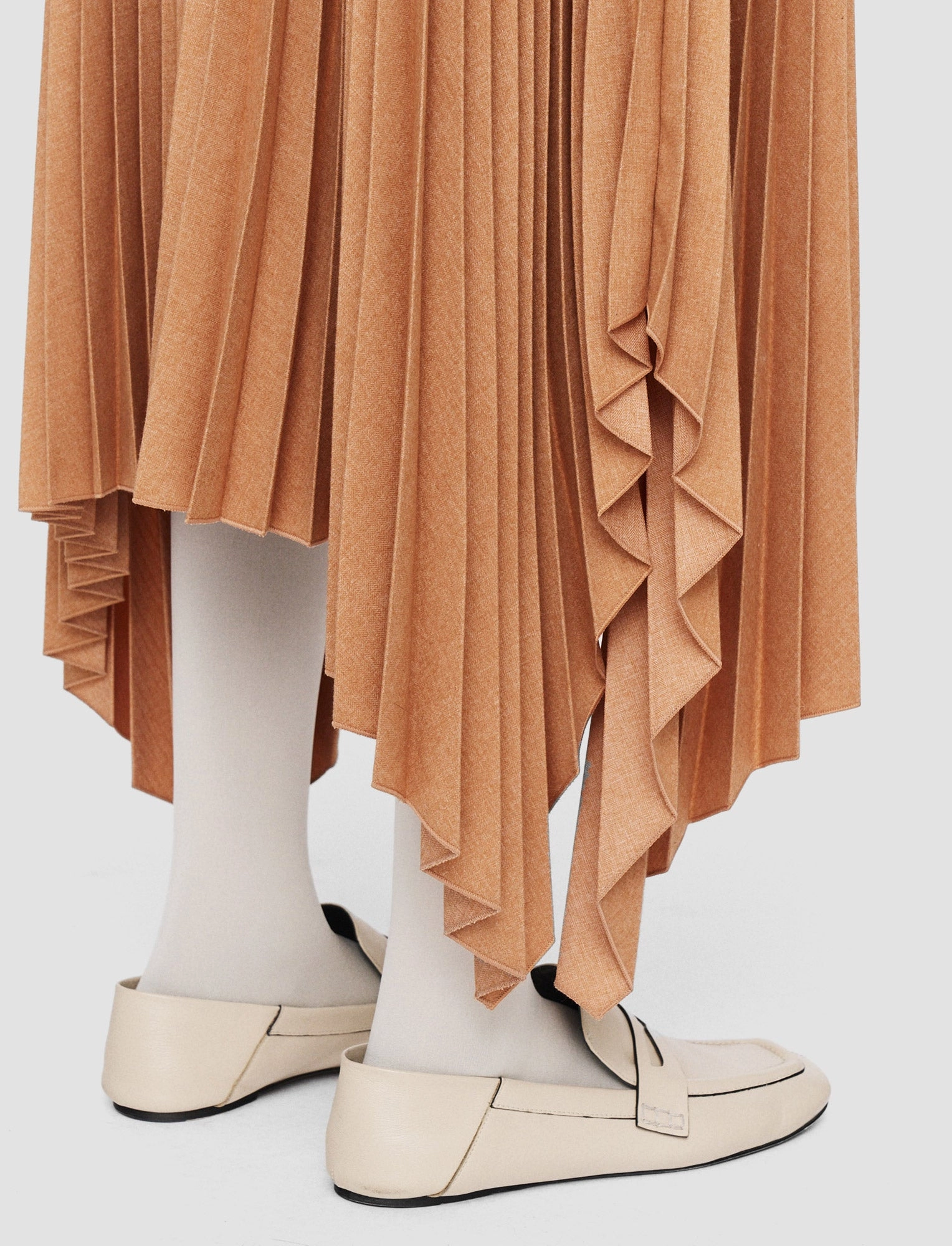 Pleated Flannel Ade Skirt Durable Hem Easy Care