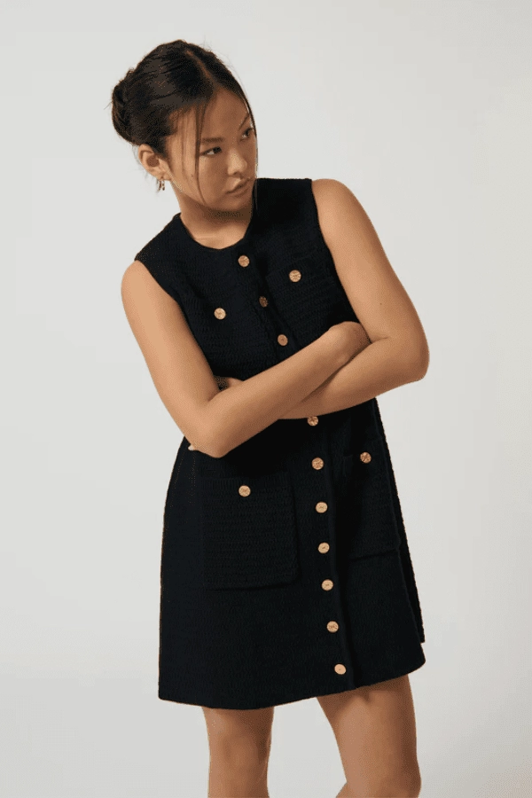 Helena Dress Black Silky Silhouette