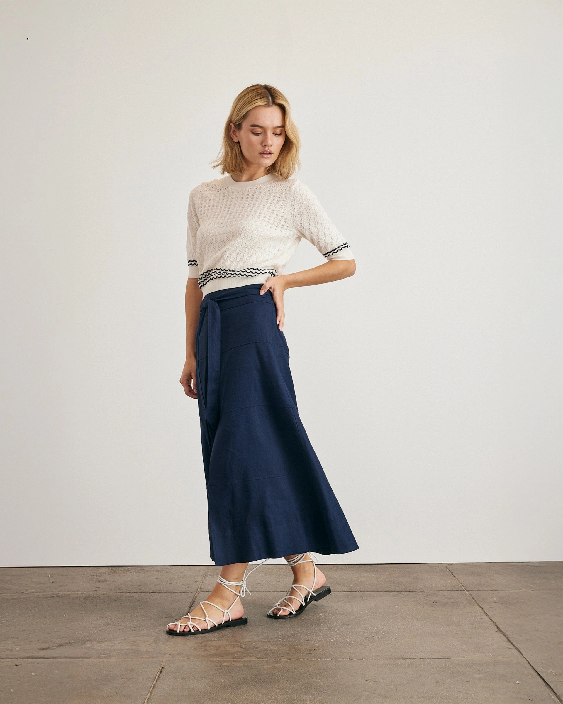 Diana Knit Top Hidden Zipper Pocket