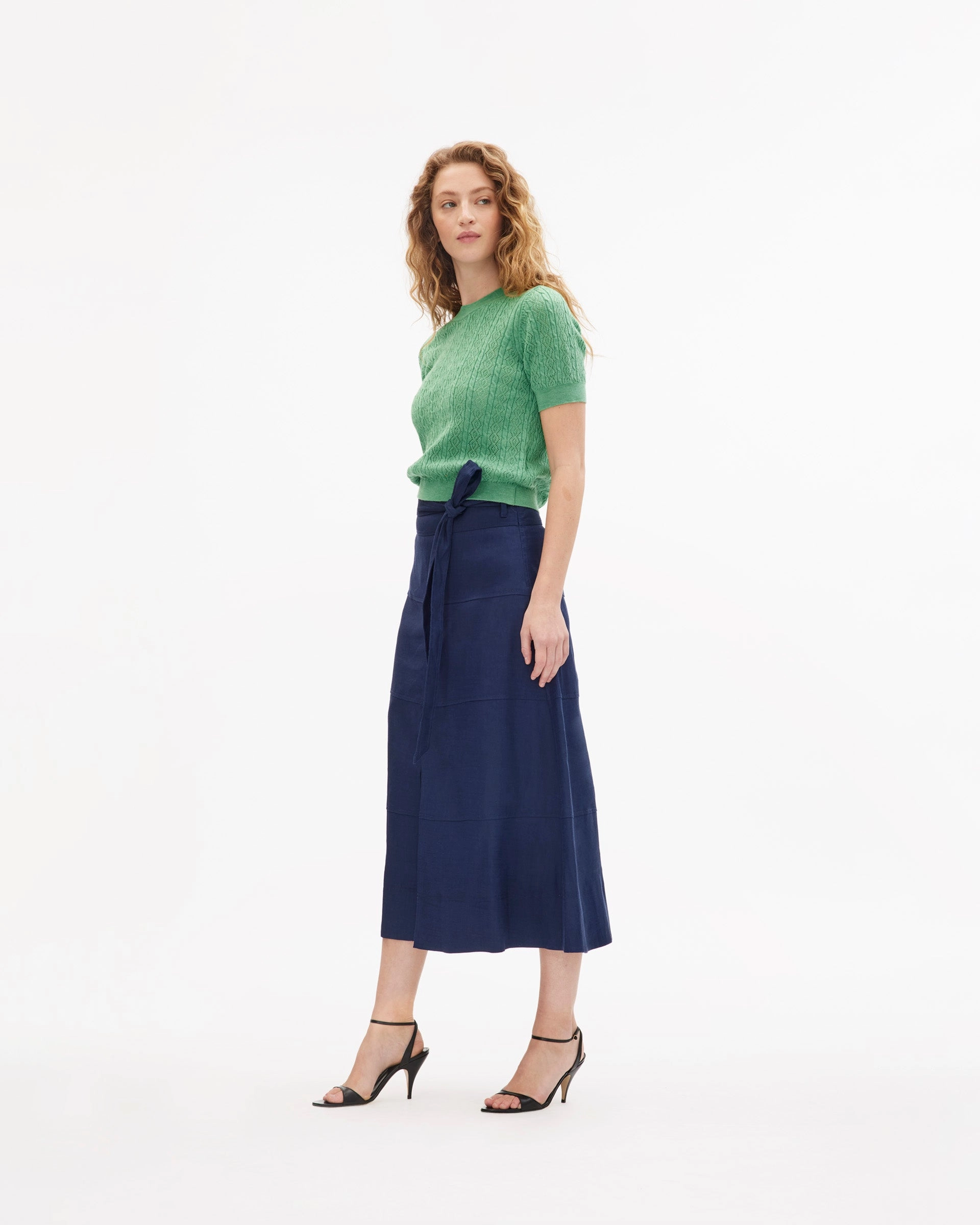 Sustainable Production Methods Noise Reducing Fabric Treatment Diane Knit Top